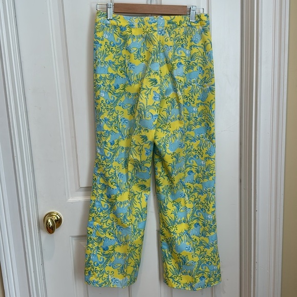 Lilly Pulitzer vintage Yellow and Blue pants. They are rare - Picture 6 of 14